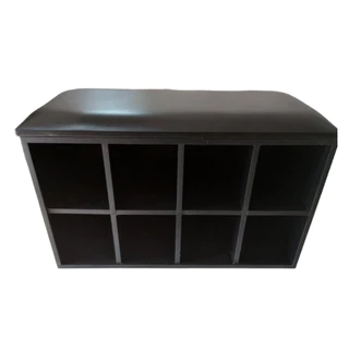 Organizador /puff / Banco Sapateira 80cm Largura Cor Preto - Pilates