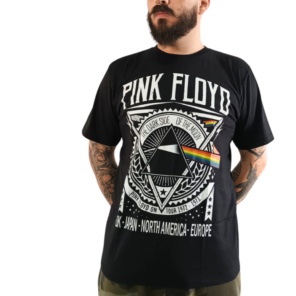 Camiseta Pink Floyd The Dark Side of The Moon Tour 1972 | Shopee