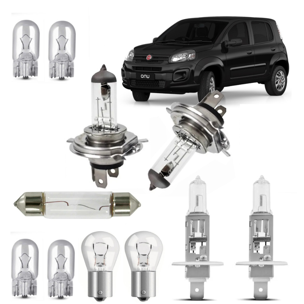 Lâmpadas Halógena Farol Novo Uno 2014 2015 2016 2017 2018 2019 H4 + Pingo
