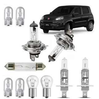 Lâmpadas Halógena Farol Novo Uno 2014 2015 2016 2017 2018 2019 H4 + Pingo