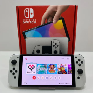 Nintendo Switch Oled Branco Desbloqueado Novo 128/256/512GB Com Vários Jogos