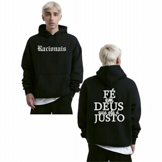 Moletom Moda Canguru Racionais Mcs Rap Musica Blusa Com Capuz Algodão Casaco Casual Premium