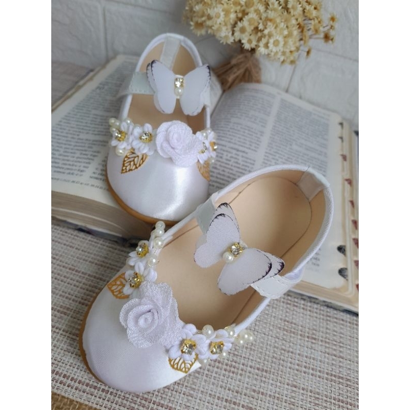 Laço Sapatilha Infantil Para Batizado Pimpolho Sapato De Bebe Para