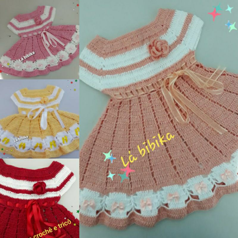 Vestido de crochê bebê bambina