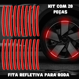 Adesivo Refletivo para Roda do Carro, Motocicletas e Bikes - kit com 20 pcs em Oferta na Shopee