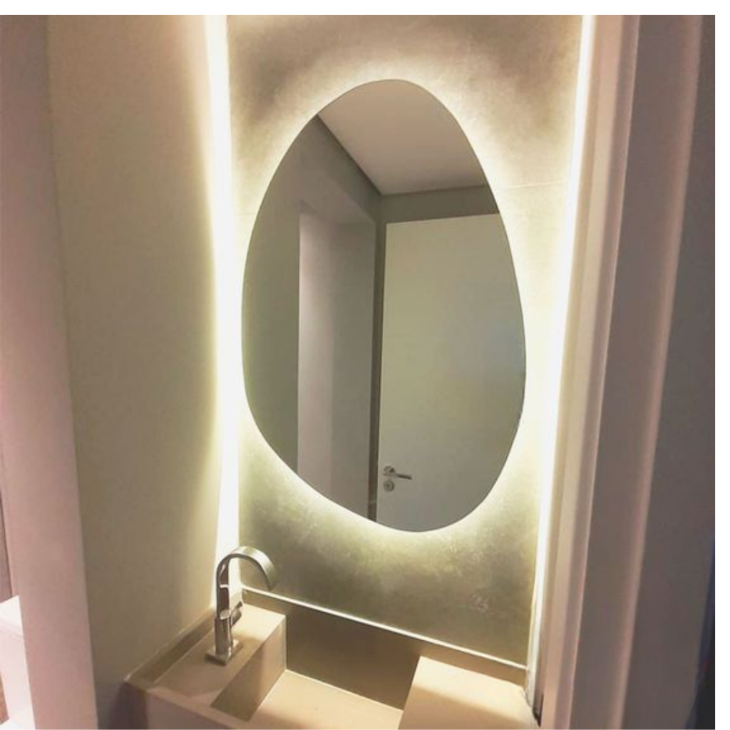Espelho Pequeno Com Luz Led 30*40 Barato Maquiagem Rosto Espelho para maquiagem portátil tomada + fonte