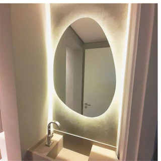 Espelho Pequeno Com Luz Led 30*40 Barato Maquiagem Rosto Espelho para maquiagem portátil tomada + fonte