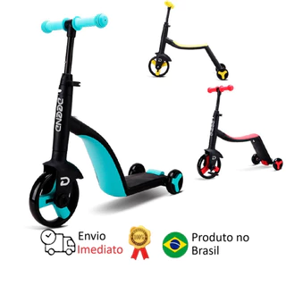 Patinete Equilibrio e Triciclo 3 em 1 Deend