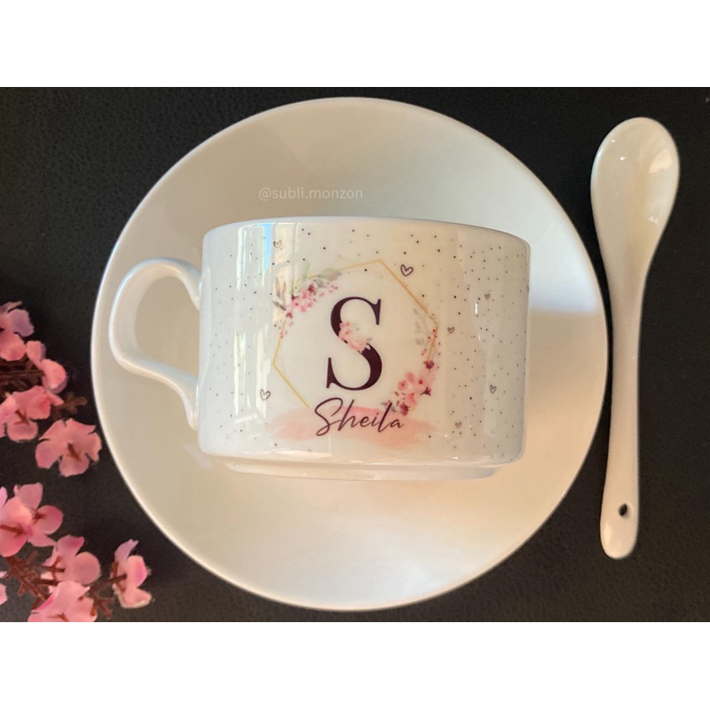 Xicara de porcelana personalizada com nome, xícara de porcelana com logo.