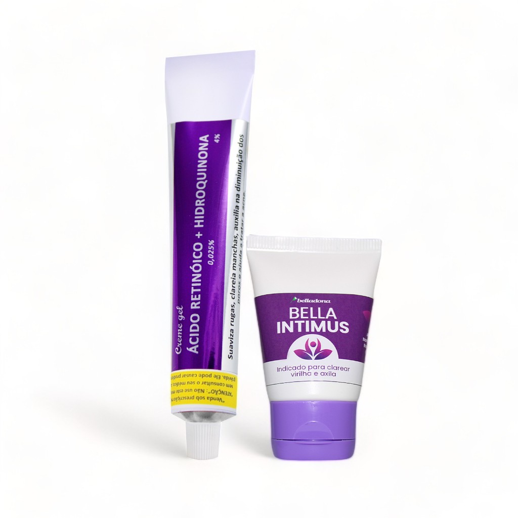 Kit Gel Para Peeling Facial + Clareador de Áreas Íntimas Bella Intimus- Belladona