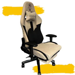 Cadeira Escritório Gamer Ergonômica Giratória Reclina 150kg Bege Preta