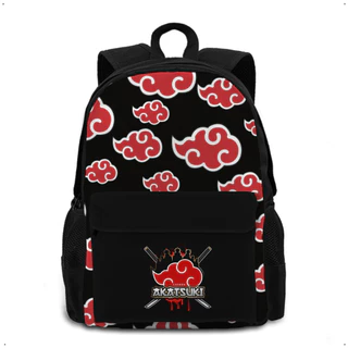 Mochila Escolar Bolsa Naruto Anime Akatsuki Promoção Unissex Resistente Reforçada