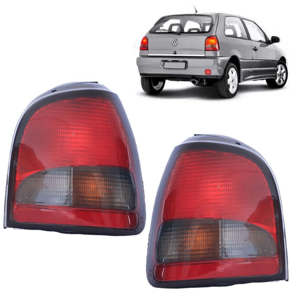 PAR LANTERNA TRASEIRA GOL BOLA GTI G2 95 96 ATE 2002 FUME | Shopee Brasil