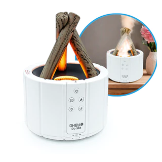 Fogueira Umidificador De Ar Difusor De Aroma Aromaterapia Ultrasonic Com Controle Óleo Essencial Quarto Fragrância
