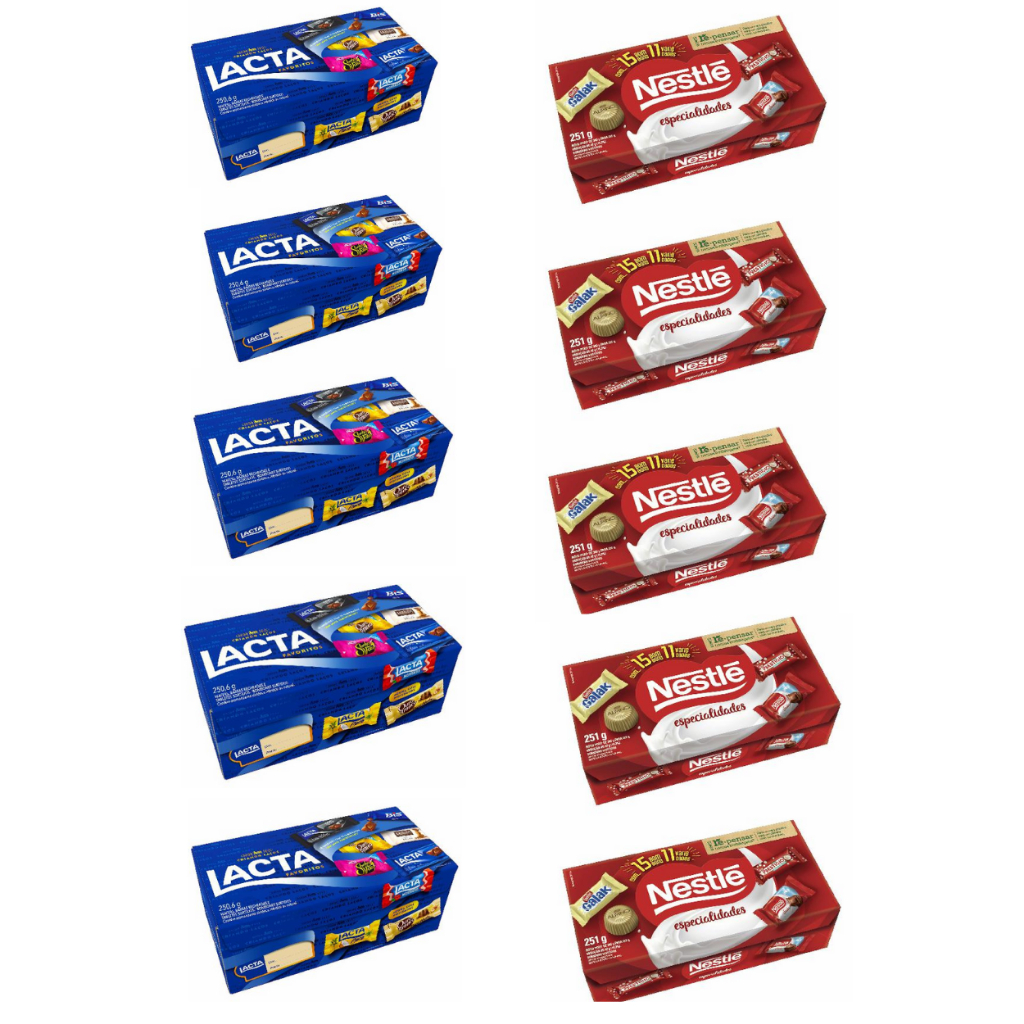 Combo Chocolate - kit 10 caixas de bombom - Nestlé e Lacta. | Shopee Brasil
