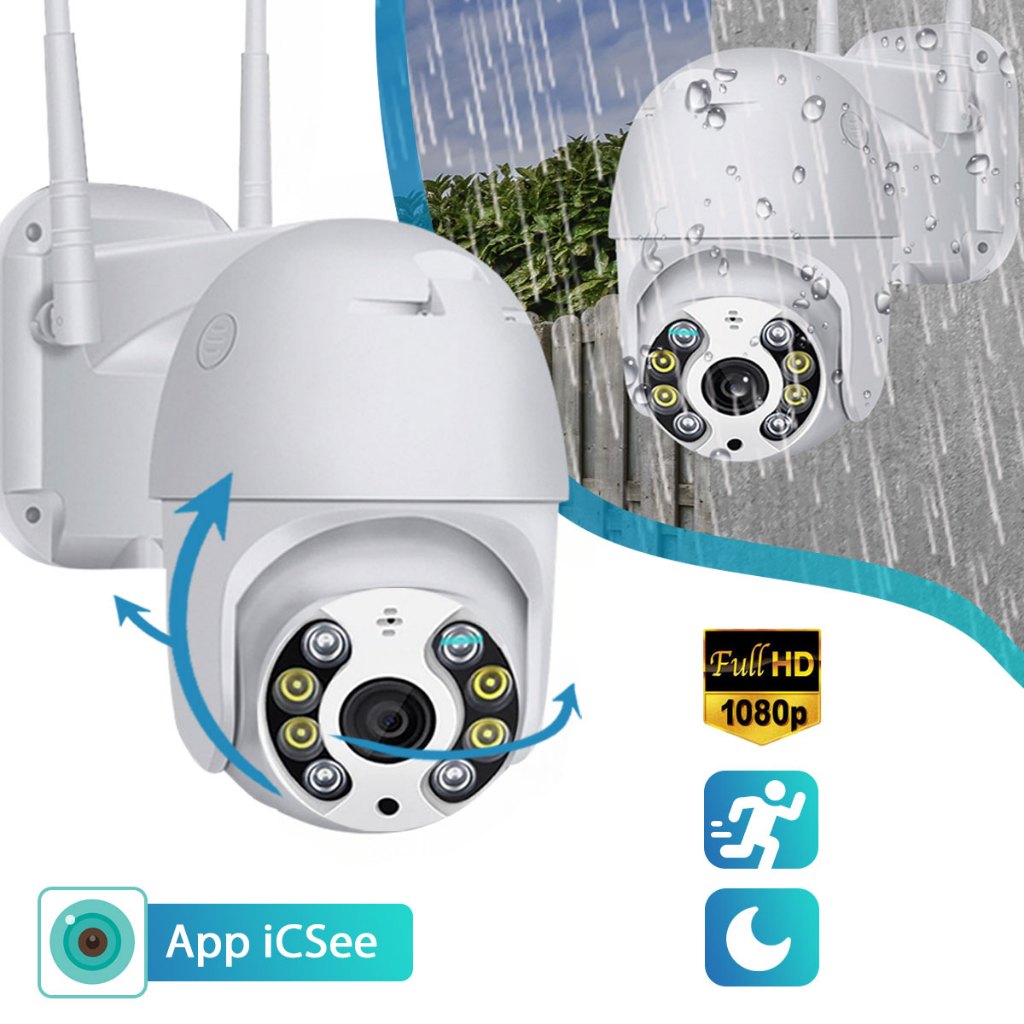 CAMERA DE SEGURANÇA SMART WIFI ICSEE FULL HD - A8 1080P Prova D'água