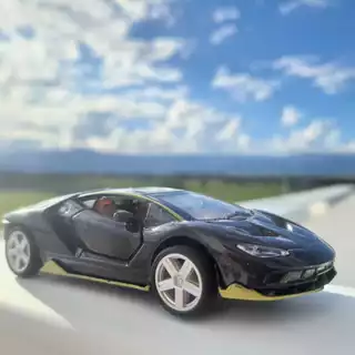 Carrinho Miniatura Lamborghini Centenário abre portas fricção metal colecionador brinquedo.