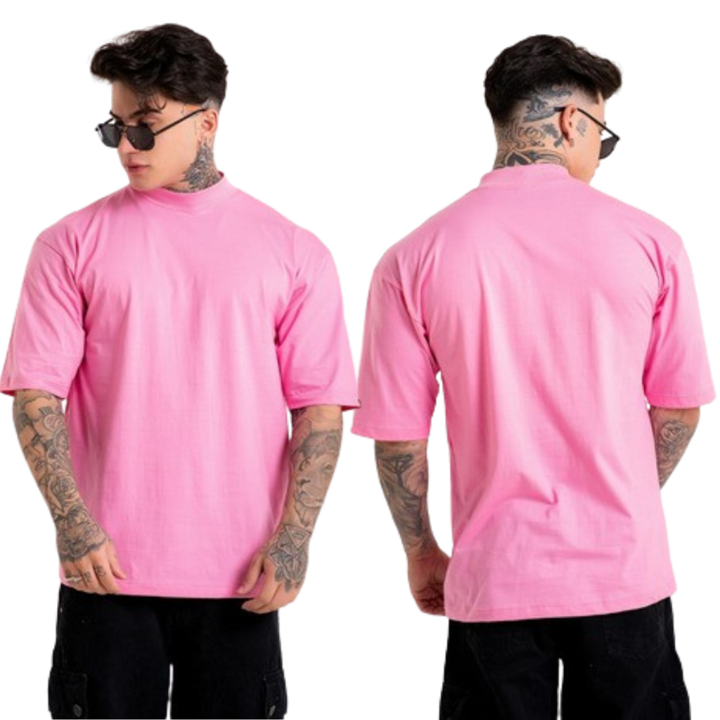 Camiseta Oversized Basic Streetwear Lisa 100% Algodão Premium