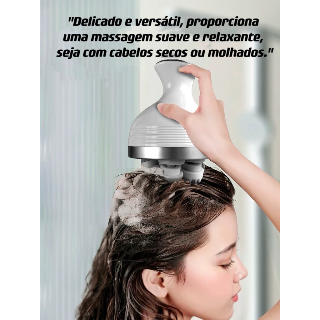 Massageador Elétrico De Cabeça De Couro Cabeludo Garregavel Humana Relaxante Pronto a Entregar