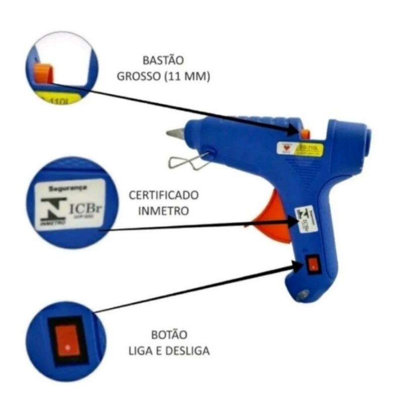 Aplicador de Cola Quente - 60w