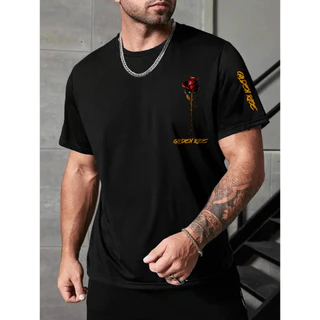 Camiseta Masculina Golden Flower Manfinity Camisa 100 Algodão T Shirt