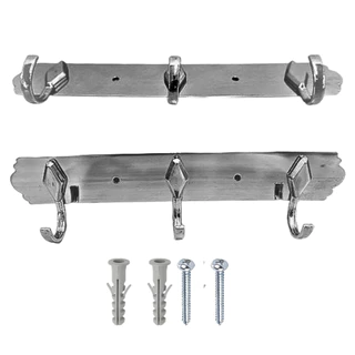 Suporte De Gancho Metal inox Cabideiro Cabide De Parede Multiuso Cozinha Quarto