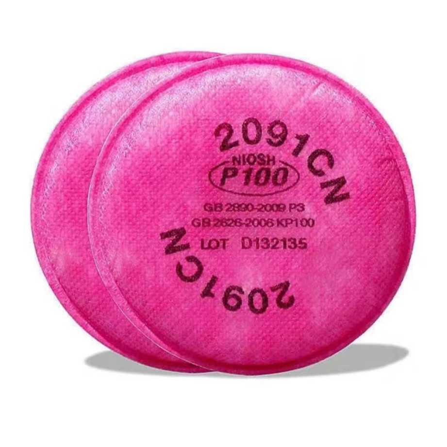 2 Filtros Filtro 2091 Para 3m 6200 P100 Para Partículas