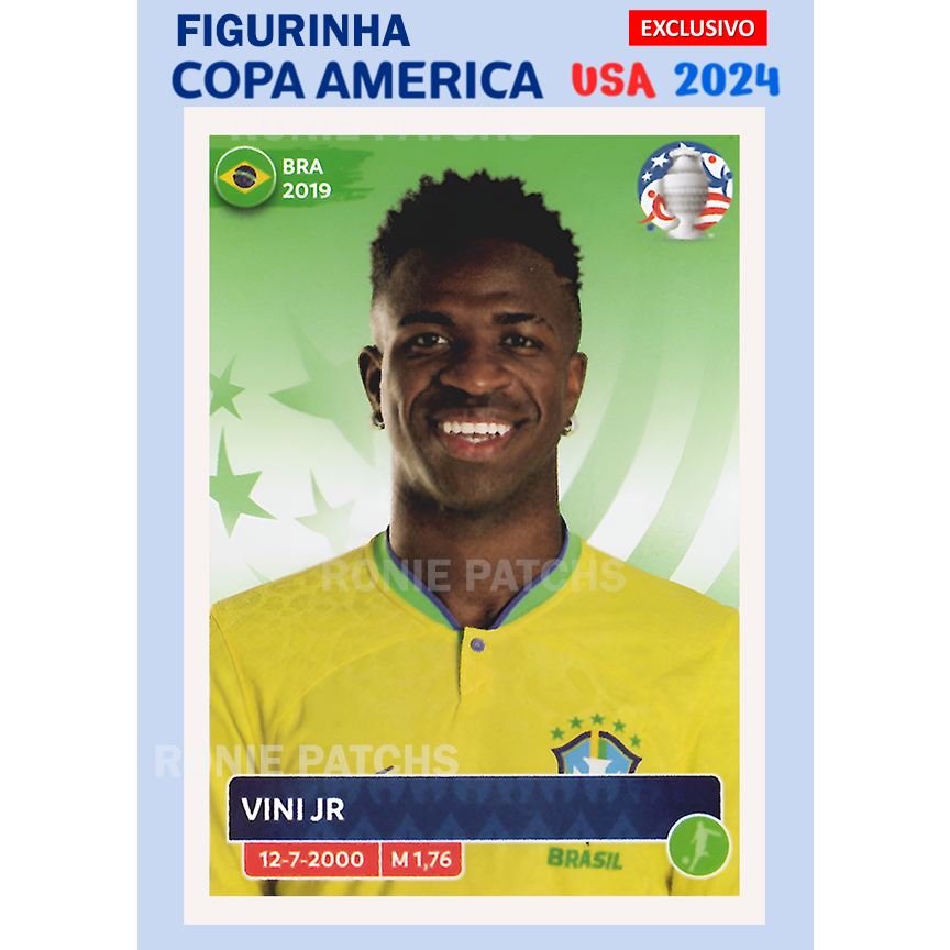Figurinha Copa América 2024 BRASIL - VINÍCIUS JR | Shopee Brasil