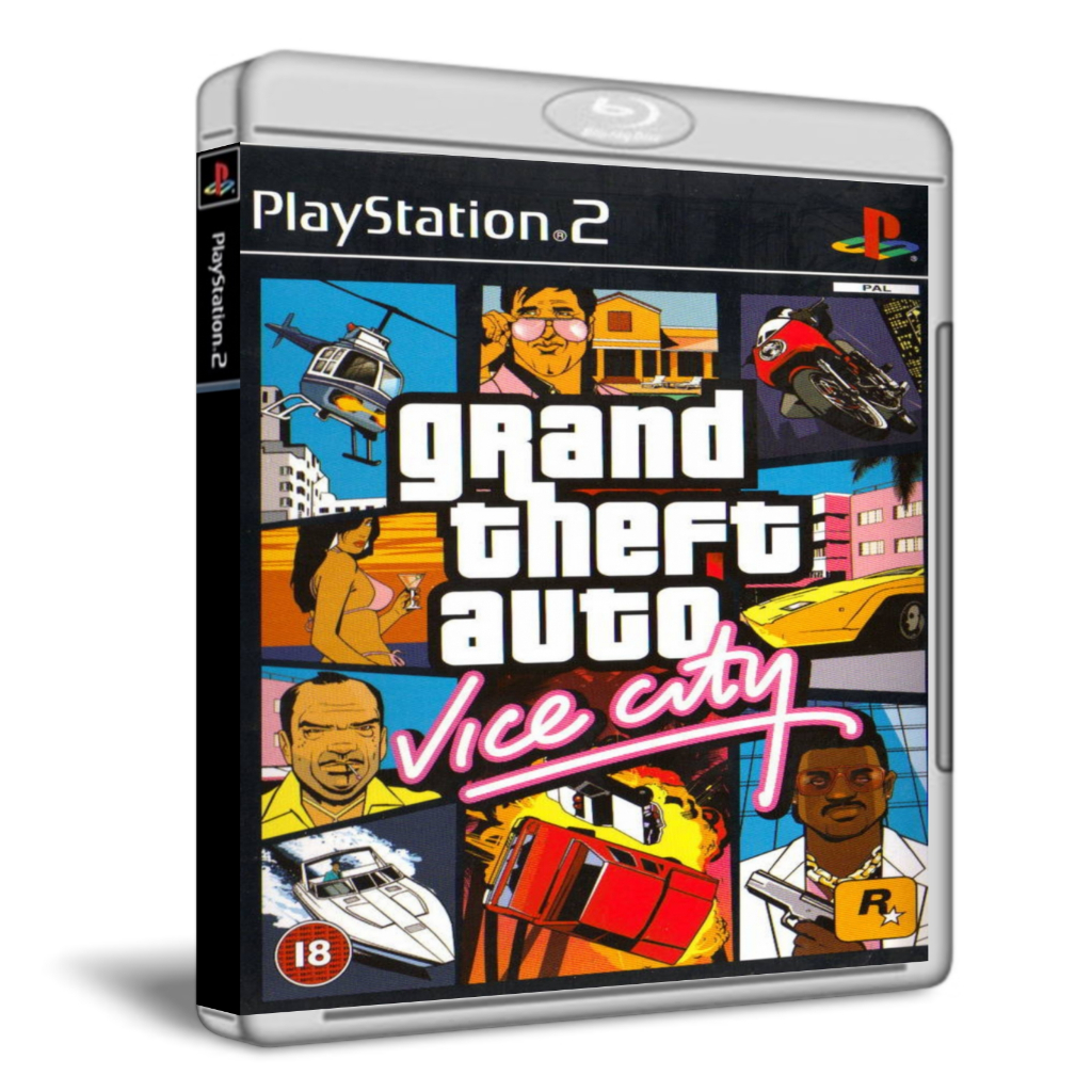 PS2 -Grand Theft Auto Vice City -- Jogo em DVD -- PLAYSTATION 2 ...