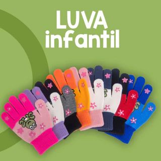 Luvas de chenile Infantil Menino Menina Quente KX0006CF em Oferta na Shopee