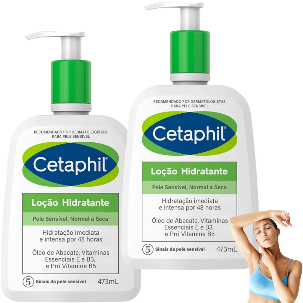 Kit 2 Loção Hidratante Cetaphil 473 Corpo Rosto Pele Seca | Shopee Brasil