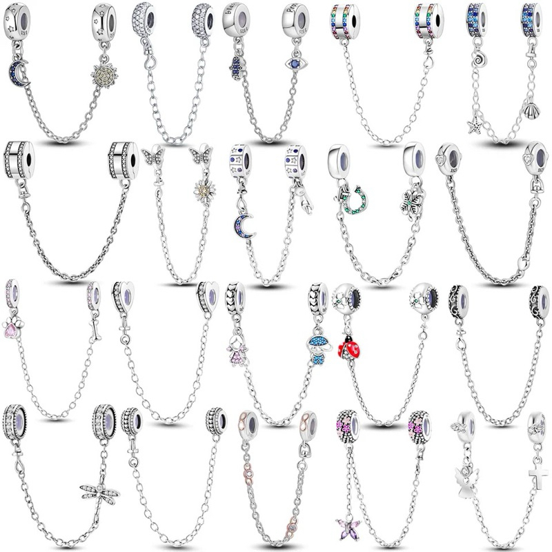 Charms Berloques Trava de Segurança Prata 925 Esterlina Vários Modelos - Pandora