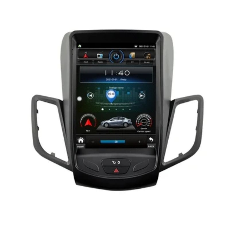 Multimidia Tesla Ford Fiesta 2013/2019 Carplay + Android Auto