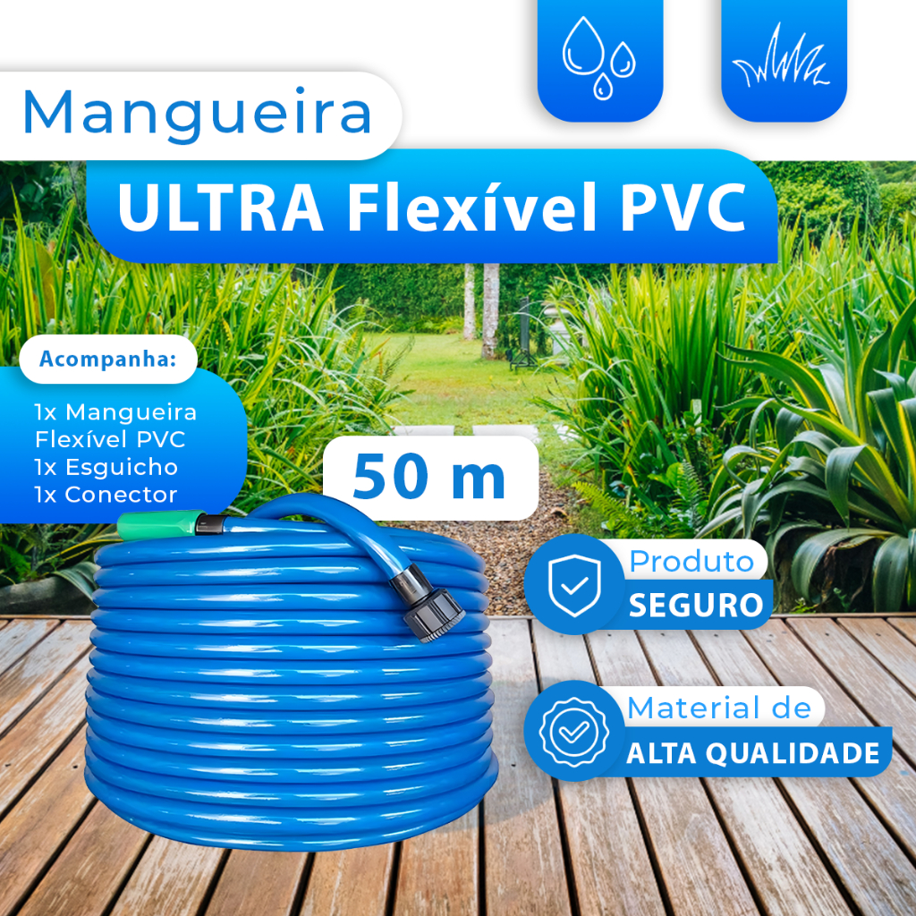 Mangueira De Jardim 50 Metros Que Não Dobra E Não Resseca Promoção ...