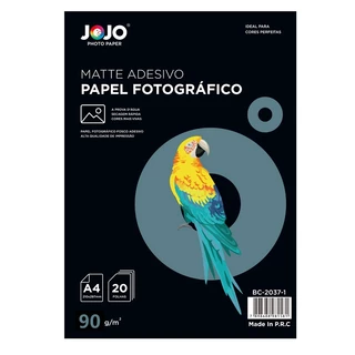 40 folhas Papel Fotográfico 90g MATTE Adesivo FOSCO A4 Premium Line A prova d'água para impressão jato de tinta