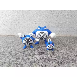 Poliwag Poliwhirl e Poliwrath Pokemon Kanto Impressão 3D