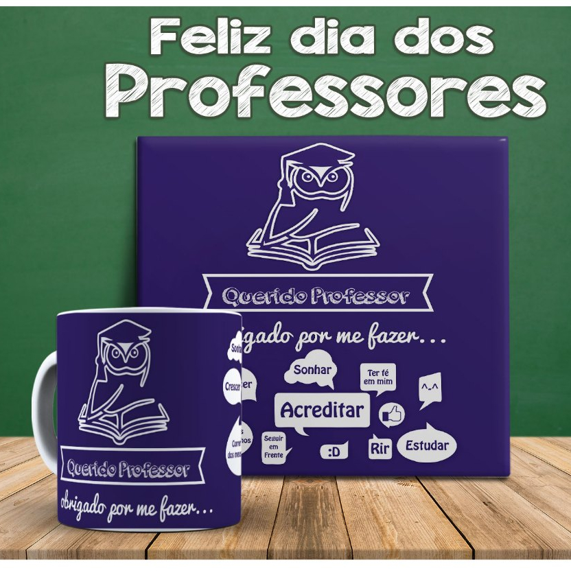 Kit Caneca e Azulejo Personalizado dia dos Professores | Shopee Brasil