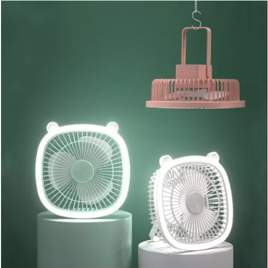 Ventilador Portátil USB Com Iluminação Climatizador Colorido