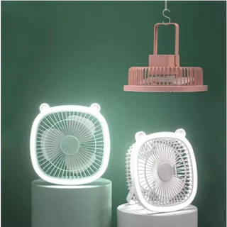 Ventilador Portátil USB Com Iluminação Climatizador Colorido