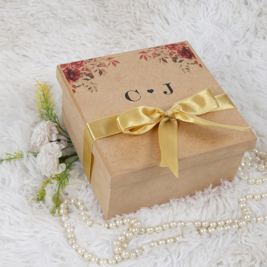 Kit 10 Caixa Mdf Padrinhos Casamento Convite Madrinha Daminha Pajem Personalizado (R$20,00 Cada)