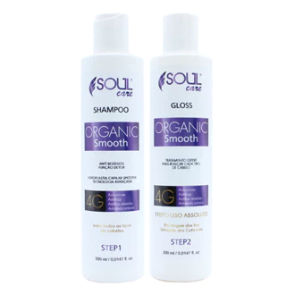 Progressiva Organica sem formol 100% Liso Selagem Smooth Alisamento kit Soul Care Profissional 300ml