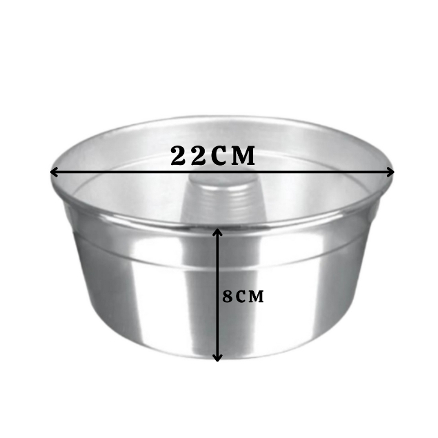 Forma de Bolo de Padaria Assadeira de Pudim 22cm (2,14 Litro