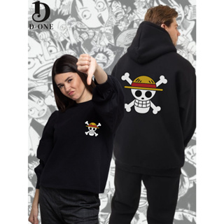 Moletom One Piece Anime Flanelado Com Capuz Streetwear Blusa De Frio Unissex Algodão