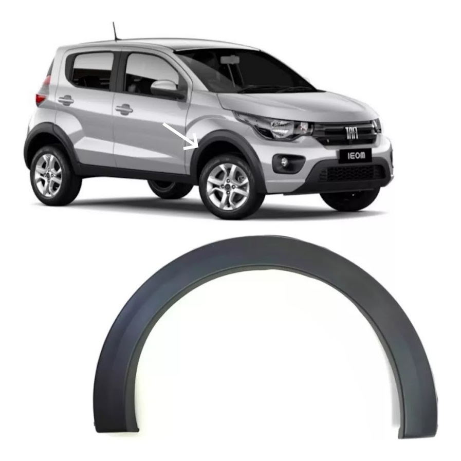 Moldura Paralama Dianteiro Fiat Mobi Like 2021 2022 2023 2024 Lado ...