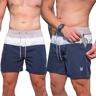 Shorts Masculino Tactel Elastano 2 Bolsos Ziper Importado Premium Cordão de Ajuste Margus