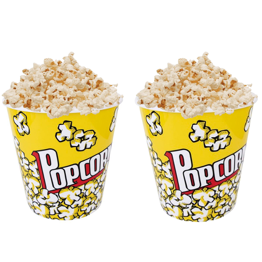 Kit 2 Balde Pipoca Pote Grande Combo Resistente Cinema Casa Pipoqueira 3000 ml