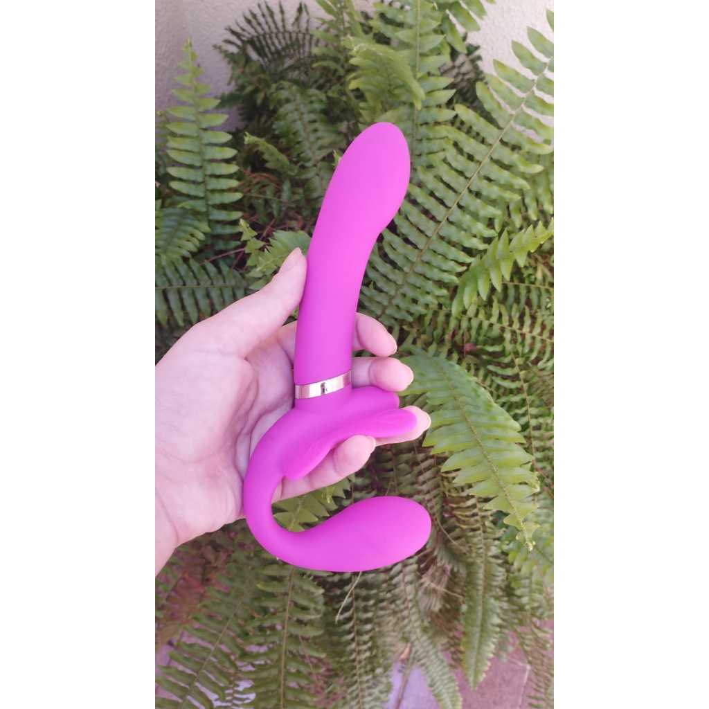 Vibrador Strap On Pretty Love 12 Vibrações Feminino Lésbica Dp Dupla  Penetração Roxo | Shopee Brasil