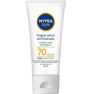 Protetor Solar Facial Nivea Sun Toque Seco Antissinais Fps70 - 40ml