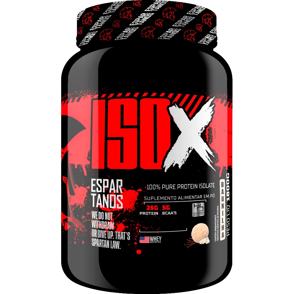 Whey Protein Isolado ISO X 100 Pure Isolate 1800g Espartanos