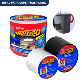 KIT 3x Super Fita Magica Impermeabilizante UltraDry Reparadora VedaTudo Dryko 100MMx1,5M